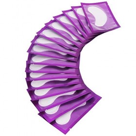 DERCLIVE 50 paires sous Les Coussins pour Les Yeux Cils Tampons Extension de Cils Gel Patchs Kit Masque de Traitement Des Yeu