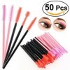 NUOLUX 50pcs brosse de baguettes jetables cils Mascara Set cosmétique Silicone souple cils