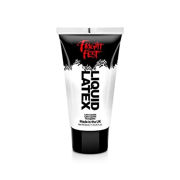 Latex liquide par Fright Fest – 50 ml de maquillage sfx idéal avec une fausse cire de cicatrisation du stade sanguin, de la g