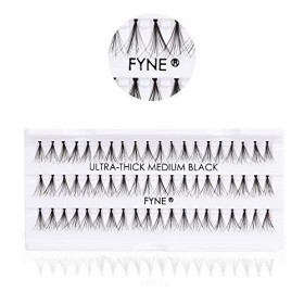 Extensions de cils individuels, faux cils en bouquet, MOYENS, MULTI-PACK, faux cils, cils d’aspect naturel ultra épais avec n