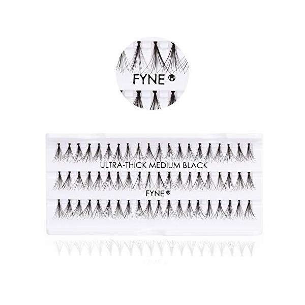 Extensions de cils individuels, faux cils en bouquet, MOYENS, MULTI-PACK, faux cils, cils d’aspect naturel ultra épais avec n