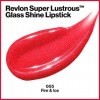 Revlon, Super Lustrous Glass Shine, RougeàLèvres Haute Brillance, Formule Crémeuse et Hydratante, Infusée en Acide Hyaluroniq