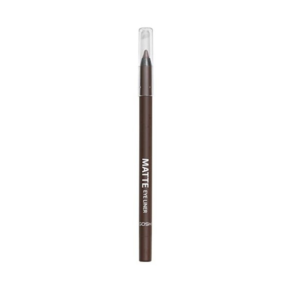 GOSH Eyeliner mat noir intense I Texture crémeuse et douce pour une application facile I Haut pouvoir couvrant, idéal pour le