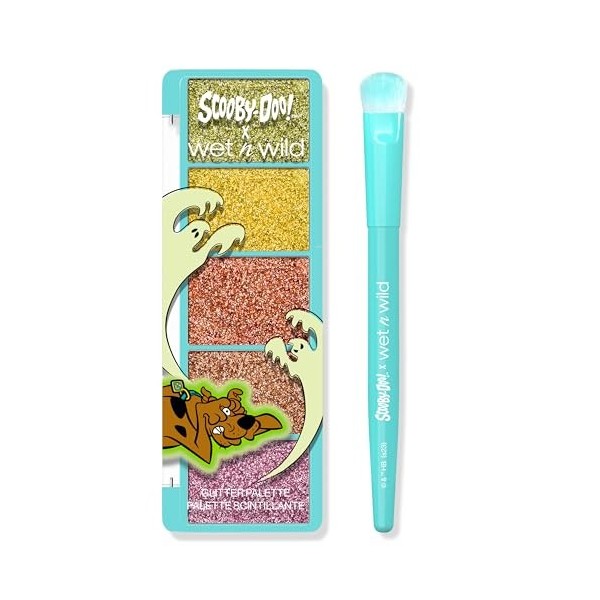 Wet n Wild Scooby-Doo Palette de Paillettes de Fantôme, Palette de Paillettes à 5 Teintes pour le Visage et le Corps, Paillet