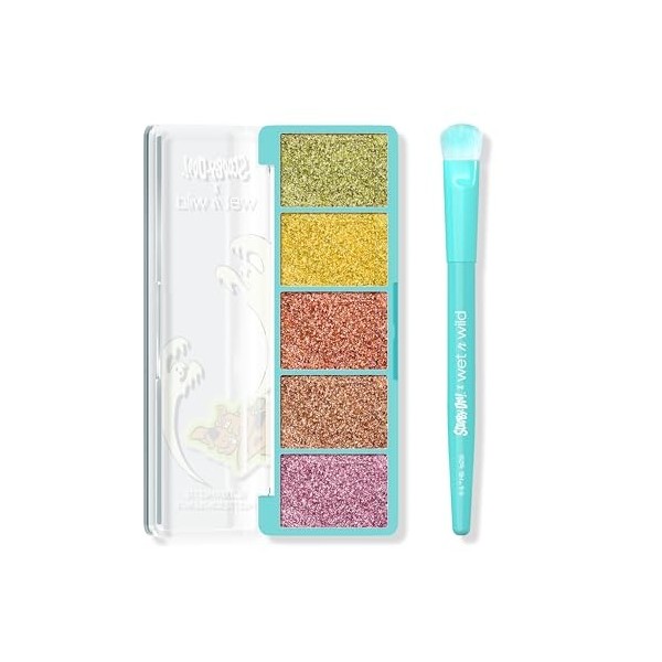 Wet n Wild Scooby-Doo Palette de Paillettes de Fantôme, Palette de Paillettes à 5 Teintes pour le Visage et le Corps, Paillet