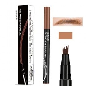 Anjoize Eyebrow Pen, Anjoize 4-Tip Microblade Brow Pen, Anjoize Eyebrow Microblade Pen, Fine-Stroke, Long Lasting, Waterproof