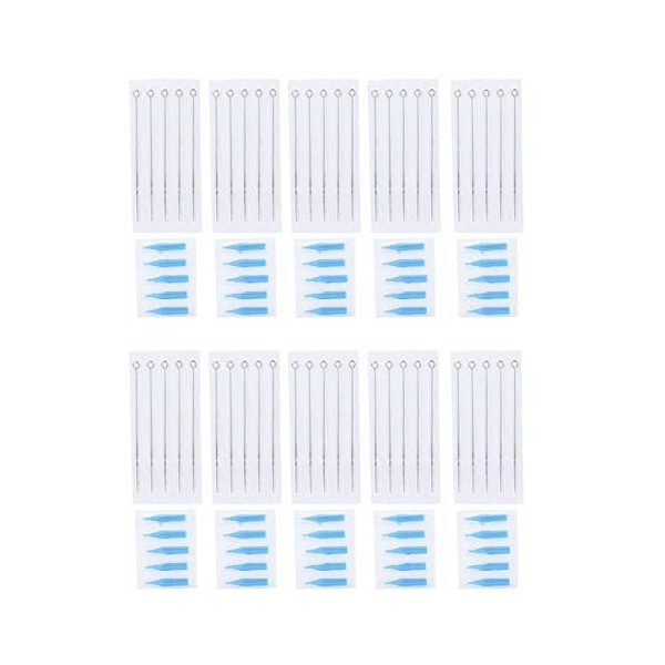 Ensemble de Tatouage Jetable 50 Pièces, 1RL 3RL 5RL 7RL 9RL 3DT 5DT 7DT 9DT Ensemble Daiguilles de Tatouage Médical Jetables