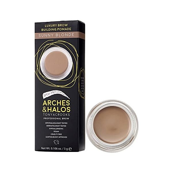 Arches & Halos Luxury Brow Building Pomade - Warm Brown - Tinting Brow Definer for Sculpting and Shaping Eyebrows - Soft, Smu