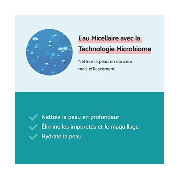 Remescar Eau Micellaire 200ml - 3 en 1 - Démaquille en Douceur - Formulée avec de la Vitamine C et de lAcide Hyaluronique - 