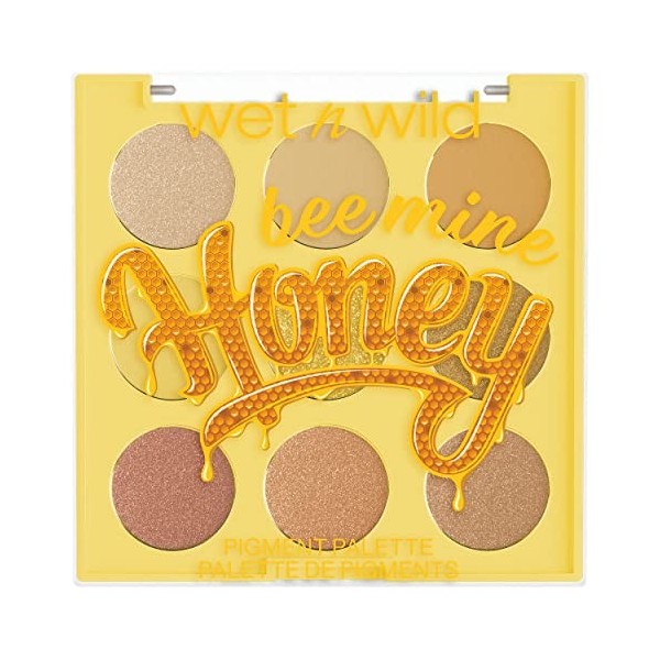 wet n wild, Pigment Palette Wild Crush Honey Collection, Palette de Fards à Paupières avec 9 Couleurs Ultra-Pigmentées, Formu