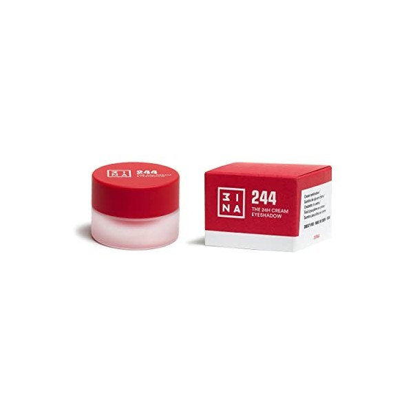 3INA MAKEUP - The 24h Cream Eyeshadow 244 - Fards à Paupières Rouge avec Waterproof Formule à Séchage Rapide - Fards à Paupiè