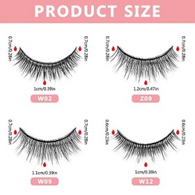 Faux Cils Autoadhésif Réutilisable, CJBIN 3 Paires Cils Auto-adhésifs Réutilisables, Faux Cils Reutilisable Auto Adhesif, Fau