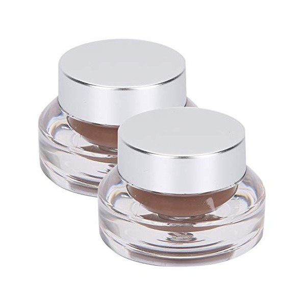 2pcs Crème Sourcils, Gel Sourcils Imperméable Double Usage Eyeliner Pâte Gel Teinté Sourcils Imperméable Longue Durée 2 