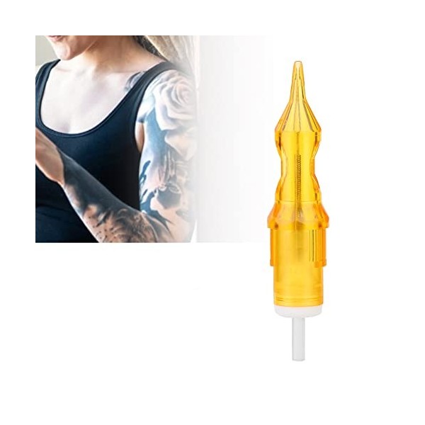 Aiguille de tatouage, stable avec moins de vibrations Aiguille de tatouage jetable Matériau PVC de haute dureté sûr et hygién