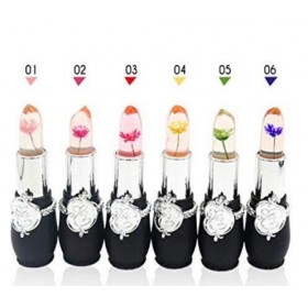 6 Pc Beauté Fleur Lumineuse Cristal GeléE Rouge À LèVres Maquillage Outil Changement De TempéRature Magique Couleur Baume À L