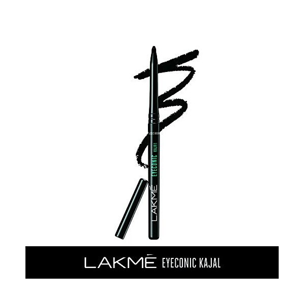 Lakme Eyeconic Kajal, Deep Black, 0.35 g