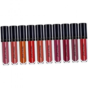 POFET 10 couleurs mat velours brillant à lèvres rouge à lèvres liquide maquillage non collant étanche