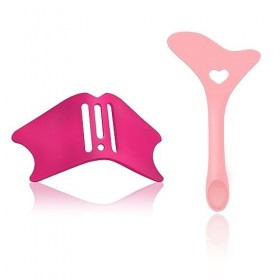 Lot de 2 pochoirs en silicone pour eye-liner - Outil de maquillage pour les yeux - Outil de maquillage multifonction pour les