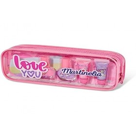 Martinelia Ensemble Vernis à Ongles Enfant + Gloss Myrtille et Fraise +Trousse de Maquillage Super Girl - Indispensables Maqu