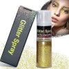 Spray Paillette Cheveux et Corps,Glitter Makeup Spray Poudre Ultrafine pour Paillettes Visage Festival Maquillage Paillette F