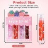 Roll On Lip Gloss, 4 Pièces Brillants à Lèvres Aromatisés aux Fruits, Huile À Lèvres Transparente Incolore, Soin Des Lèvres E