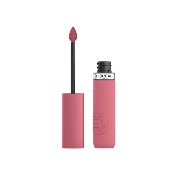 LOréal Paris Rouge à lèvres nourrissant avec finition mate, pour des couleurs vives jusquà 16 heures, résistance mate infai