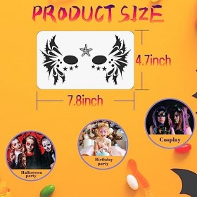 26 pièces pochoirs peinture faciale,réutilisables pochoirs peinture faciale tatouages temporaires corps maquillage avec 10 st