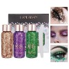 XoeLLe Gel Paillettes Visage, 3 Couleurs Body Glitter Gel Sirène, Gel Paillettes Corps Longue Durée Mermaid Sequins, Paillett