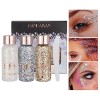 XoeLLe Gel Paillettes Visage, 3 Couleurs Body Glitter Gel Sirène, Gel Paillettes Corps Longue Durée Mermaid Sequins, Paillett