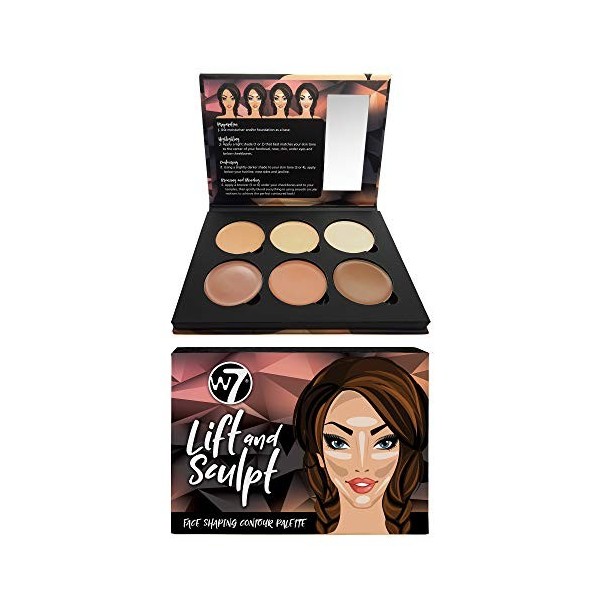 W7 Lift And Sculpt Palette de maquillage pour visage 21 g