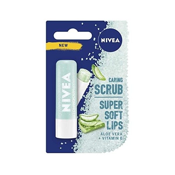 Nivea Gommage Lèvres à lAloe Vera et à la Vitamine E, 5 ml Gommages à Lèvres