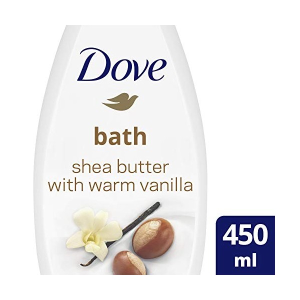 Dove Purely Pampering Bain Bain Chaud au Beurre de Karité et à la Vanille 450 ml