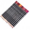 Ensemble de Crayons à Lèvres Italia Deluxe 14 × 6 × 2 Vibely 12 Pièces Lipliner Imperméable à Leau Mat Crayon à Lèvres Crayo