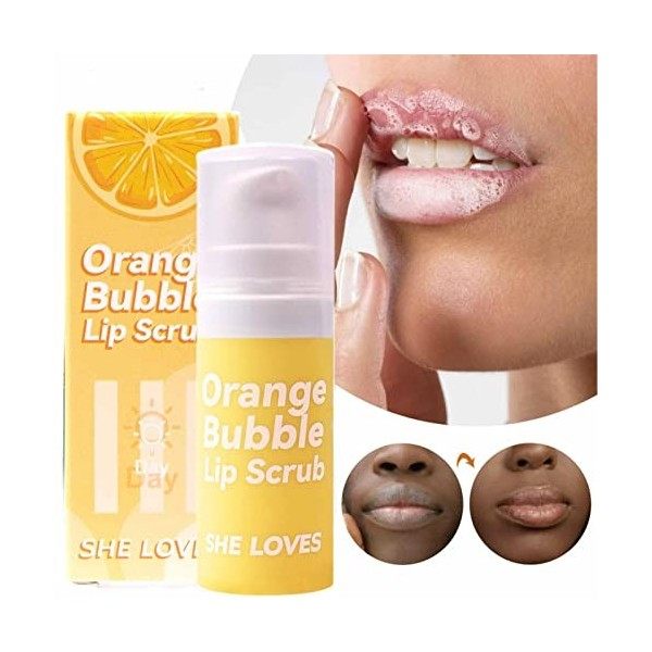 Gujugm Gommage pour Les lèvres foncées | Bubble Lip Scrub et exfoliant pour Les lèvres - Démaquillant pour Les lèvres et Gomm