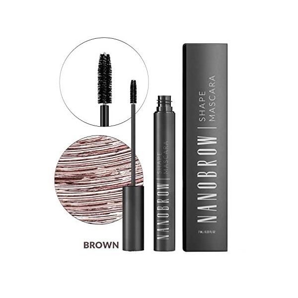 Mascara pour sourcils Nanobrow Shape Mascara Brown - mascara pour sourcils, définition parfaite des sourcils, coiffage facile