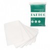 Papier de Tatouage Jetable de 68 Feuilles, Papier de Lingettes Sèches pour Tatouage, Papier de Lingettes Sèches pour Tatouage