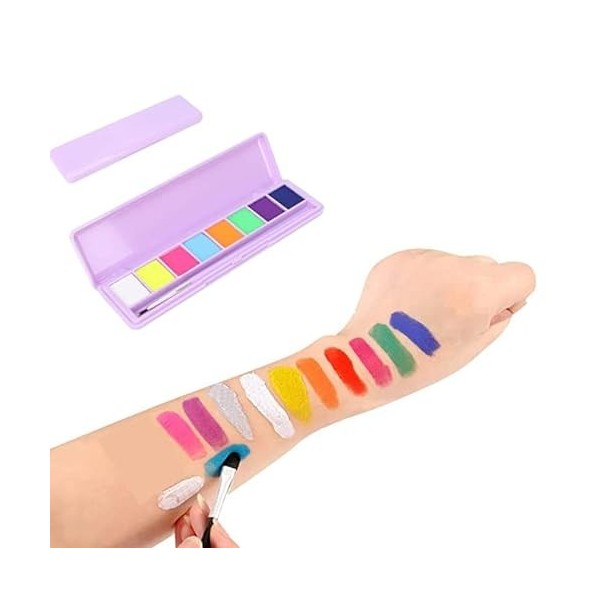 Activé à Leau UV Visage Corps Peinture, Soluble Dans Leau Visage Corps Peinture UV Fluorescent Eyeliner Fard À Paupières Ma
