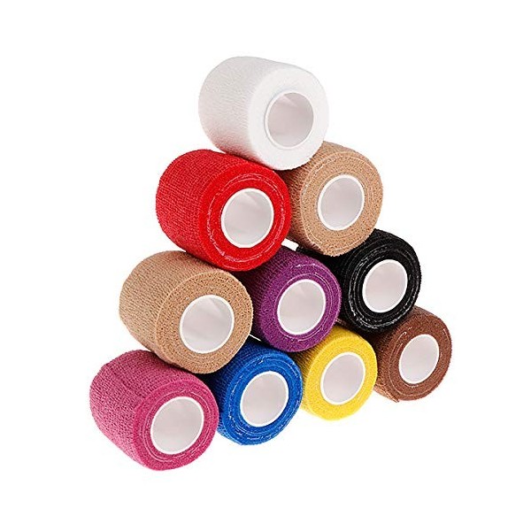 LDA Get Fresh 10pcs Sport jetable Tattoo Tattoo Wrap Auto-adhésif élastique Bandage Grip