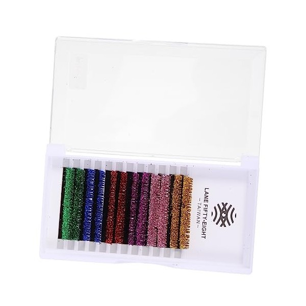 minkissy Lot de 6 paires de faux cils à paillettes pour costume de jeu de rôle - Fournitures de maquillage colorées avec exte