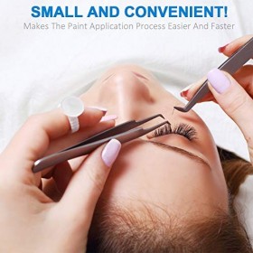 Colle Bagues 400 Pièces Jetable Anneaux Porte-Colle de Cils Porte-Anneau de Colle dExtension de Cils Supports de Pigments Ad