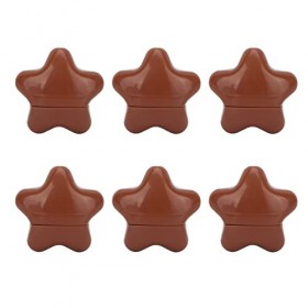 6pcs 0.04oz Mini Lipstick Set, Mini Matte Coffee Lipstick Stars Candy Mini Capsule Lipstick, Women Waterproof Long Lasting Ma