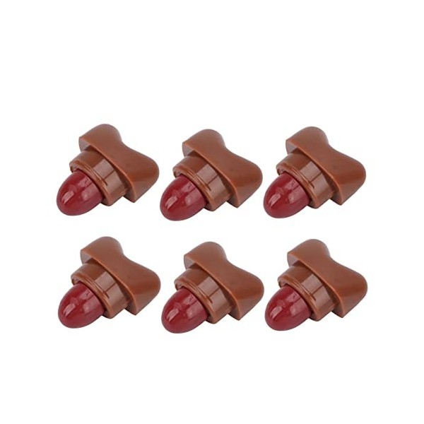 6pcs 0.04oz Mini Lipstick Set, Mini Matte Coffee Lipstick Stars Candy Mini Capsule Lipstick, Women Waterproof Long Lasting Ma