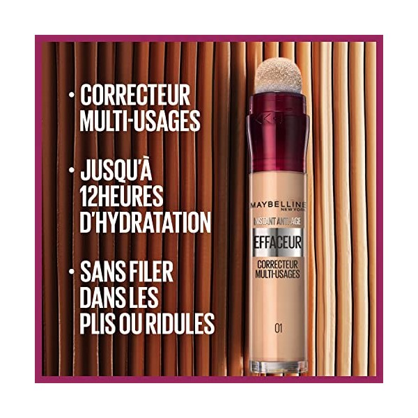 Maybelline New York - Anti-cernes/Correcteur Fluide - Instant Anti-Age L’Effaceur - Teinte : Beige Chamoix 08 - 6,8 ml