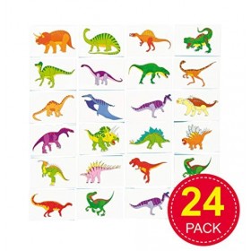 Baker Ross Tatouages temporaires de dinosaure, pour les enfants à porter, pour les remplisseuses de sacs de fête et les petit