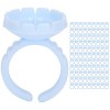 100 Pièces Gobelets de Colle Jetables, Porte-colle pour Cils Anneau Coupe Extension de Cils Accessoire de Porte-colle bleu 