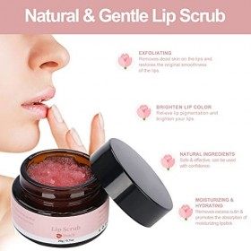 Gommage pour les Lèvres, 20g Exfoliant et Hydratant pour les Lèvres, Masque Lèvres pour Élimine Efficacement les Peaux Mortes