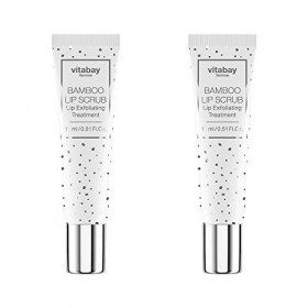 Bamboo Lip Scrub - Lip Exfoliating Treatment 2x 15 ml - Peeling à lèvres avec corps en gommage de bambou, vanillearoma, huile