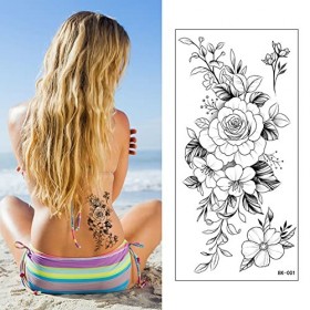 Tatouages Temporaires Imperméables,6pcs Tatouage Ephemere Femme,Large Temporaire Tatouages,Faux Tatouage Imperméables,Tatouag