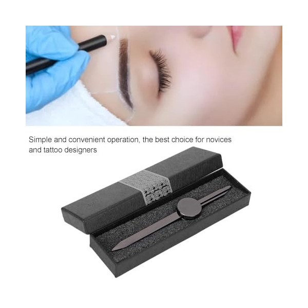 Pochoir Sourcil Règle pour Microblading Sourcil Mesure, Guide de Boussole en Acier Inoxydable pour Mesure de Sourcils étrier 