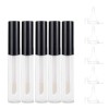 5pcs 10ml Empty Mascara Tube And Wand,Eyeliner Tube And Lip Gloss Tube,Refillable Plastic Diy Cosmetic Container,With Lid & M